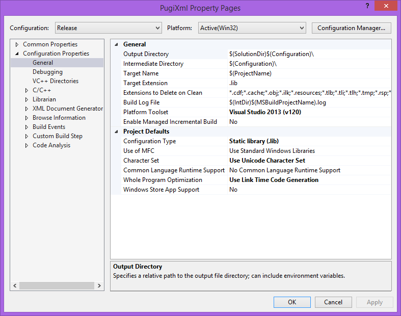Press on the Configuration Manager button on the Property Pages window.