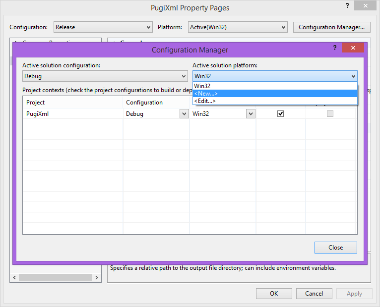 Select New from the Active solution platform drop-down.